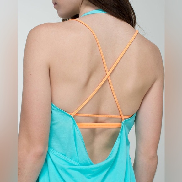 Lululemon Flow & Go Tank in Angel Blue / Creamsicle Pop Size 6. - Picture 11 of 15
